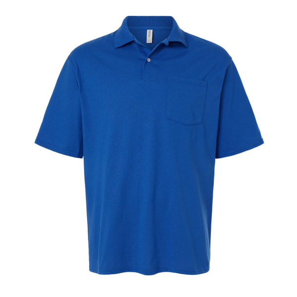 Jerzees Men's Dri-Power® Polo with Pocket, Royal, Front view