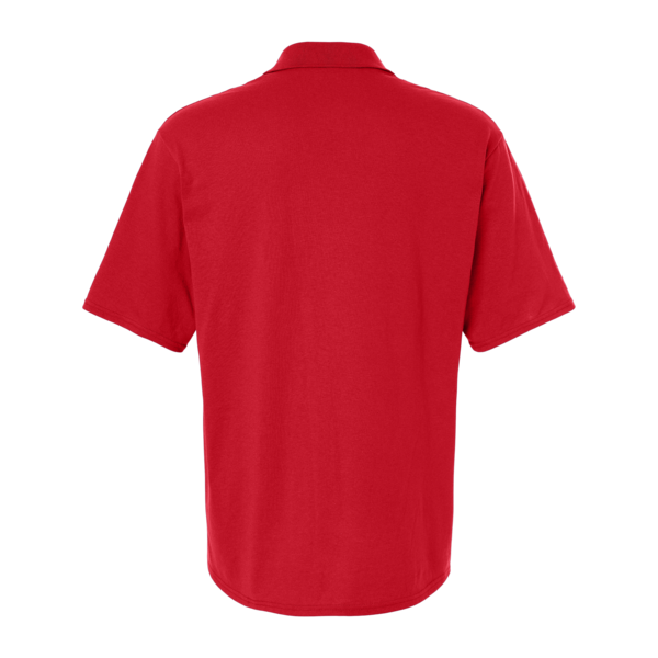 Jerzees Men's Dri-Power® Polo with Pocket, True Red, Back view