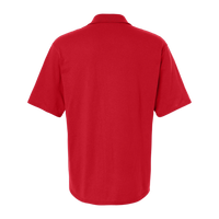 Jerzees Men's Dri-Power® Polo with Pocket, True Red, Back view