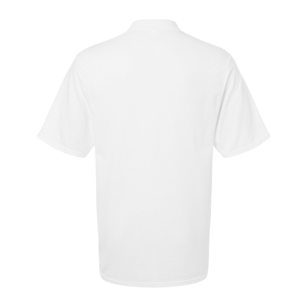 Jerzees Men's Dri-Power® Polo with Pocket, White, Back view