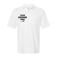 Jerzees Men's Dri-Power® Polo with Pocket, White, Front view, Mockup