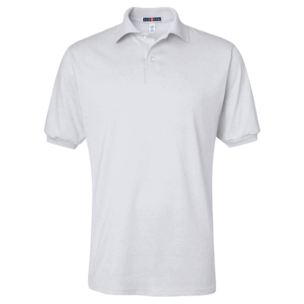 Jerzees Men's SpotShield® 50/50 Polo, Ash, Front view