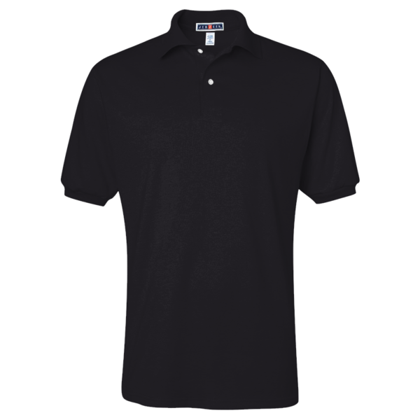 Jerzees Men's SpotShield® 50/50 Polo, Black, Front view