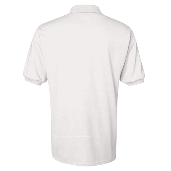 Jerzees Men's SpotShield® 50/50 Polo, White, Back view