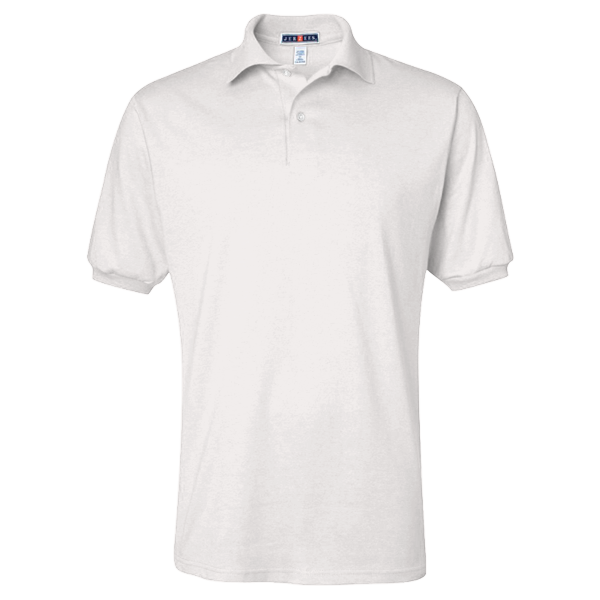 Jerzees Men's SpotShield® 50/50 Polo, White, Front view