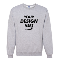 Jerzees NuBlend® Crewneck Sweatshirt, Ash, Front view, Mockup