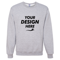 Jerzees NuBlend® Crewneck Sweatshirt, Athletic Heather, Front view, Mockup