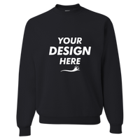 Jerzees NuBlend® Crewneck Sweatshirt, Black, Front view, Mockup