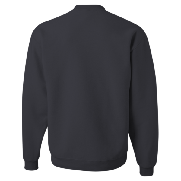 Jerzees NuBlend® Crewneck Sweatshirt, Black Heather, Back view
