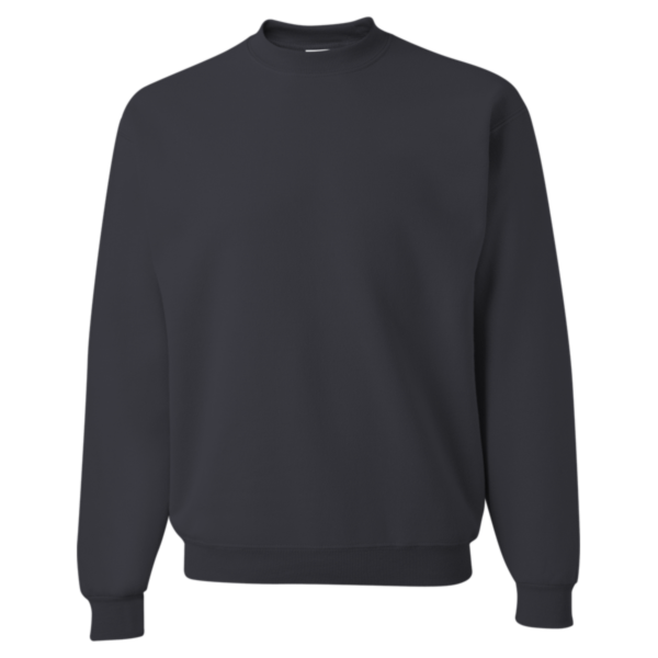 Jerzees NuBlend® Crewneck Sweatshirt, Black Heather, Front view
