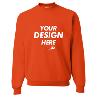 Jerzees NuBlend® Crewneck Sweatshirt, Burnt Orange, Front view, Mockup