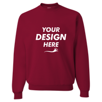 Jerzees NuBlend® Crewneck Sweatshirt, Cardinal, Front view, Mockup