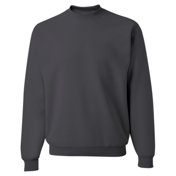 Jerzees NuBlend® Crewneck Sweatshirt, Charcoal Grey, Front view