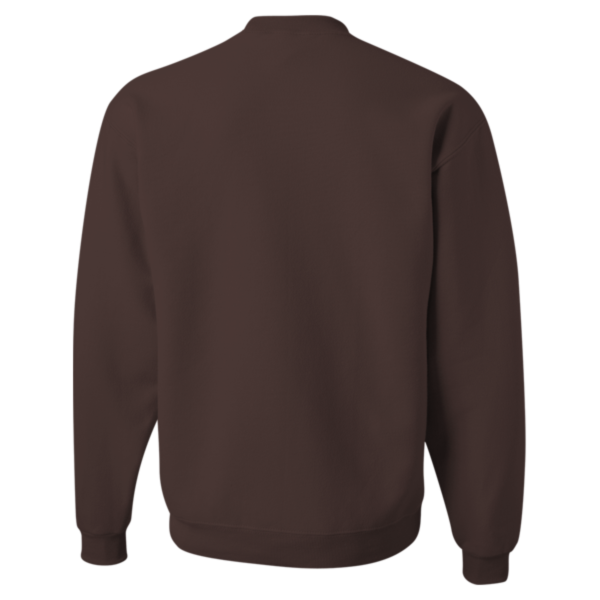 Jerzees NuBlend® Crewneck Sweatshirt, Chocolate, Back view