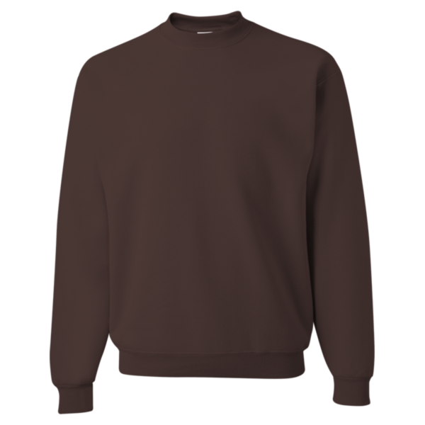 Jerzees NuBlend® Crewneck Sweatshirt, Chocolate, Front view