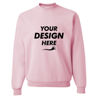 Jerzees NuBlend® Crewneck Sweatshirt, Classic Pink, Front view, Mockup