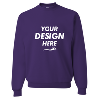 Jerzees NuBlend® Crewneck Sweatshirt, Deep Purple, Front view, Mockup
