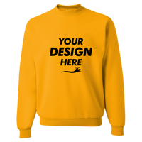 Jerzees NuBlend® Crewneck Sweatshirt, Gold, Front view, Mockup