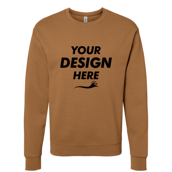 Jerzees NuBlend® Crewneck Sweatshirt, Golden Pecan, Front view, Mockup