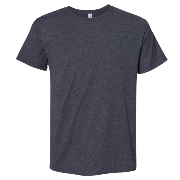 Jerzees Premium Blend Ring-Spun T-Shirt, Black Ink Heather, Front view