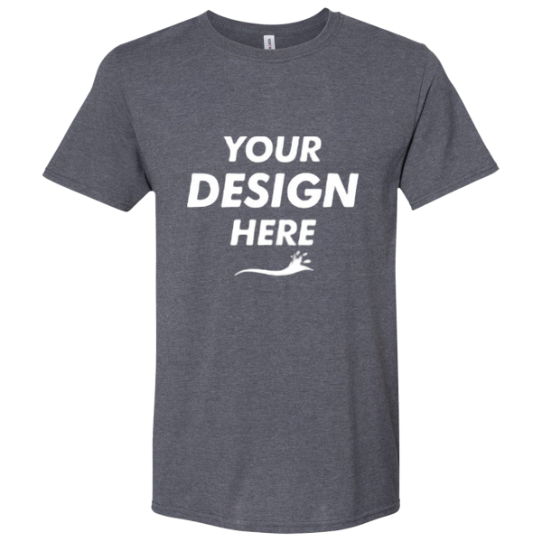 Jerzees Premium Blend Ring-Spun T-Shirt, Charcoal Heather, Front view, Mockup