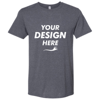 Jerzees Premium Blend Ring-Spun T-Shirt, Charcoal Heather, Front view, Mockup