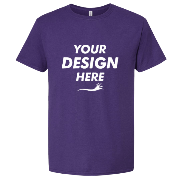 Jerzees Premium Blend Ring-Spun T-Shirt, Deep Purple, Front view, Mockup