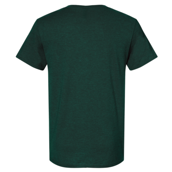 Jerzees Premium Blend Ring-Spun T-Shirt, Forest Green Heather, Back view
