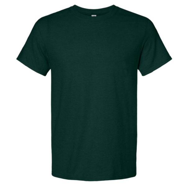 Jerzees Premium Blend Ring-Spun T-Shirt, Forest Green Heather, Front view