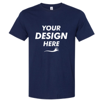 Jerzees Premium Blend Ring-Spun T-Shirt, J. Navy, Front view, Mockup