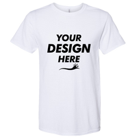 Jerzees Premium Blend Ring-Spun T-Shirt, White, Front view, Mockup