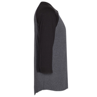 Jerzees Premium Blend Ringspun Three-Quarter Sleeve Raglan Baseball T-Shirt, Black Ink Heather / Black Ink, Right Sleeve view