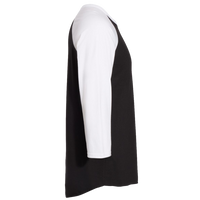 Jerzees Premium Blend Ringspun Three-Quarter Sleeve Raglan Baseball T-Shirt, Black Ink / White, Right Sleeve view