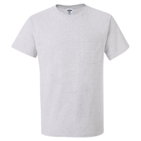 Jerzees Unisex Dri-Power® 50/50 Pocket T-Shirt, Ash, Front view