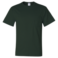 Jerzees Unisex Dri-Power® 50/50 Pocket T-Shirt, Forest Green, Front view