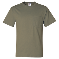 Jerzees Unisex Dri-Power® 50/50 Pocket T-Shirt, Khaki, Front view