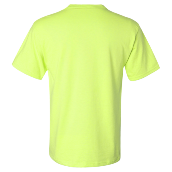 Jerzees Unisex Dri-Power® 50/50 Pocket T-Shirt, Safety Green, Back view