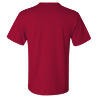 Jerzees Unisex Dri-Power® 50/50 Pocket T-Shirt, True Red, Back view