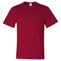 Jerzees Unisex Dri-Power® 50/50 Pocket T-Shirt, True Red, Front view