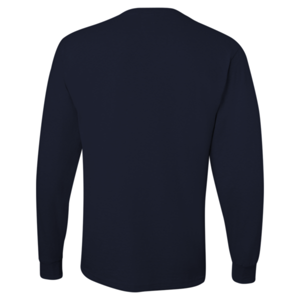 Jerzees Unisex Dri-Power® Long Sleeve 50/50 T-Shirt, Black, Back view