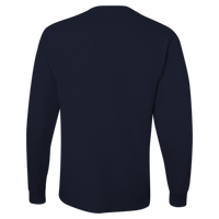 Jerzees Unisex Dri-Power® Long Sleeve 50/50 T-Shirt, Black, Back view