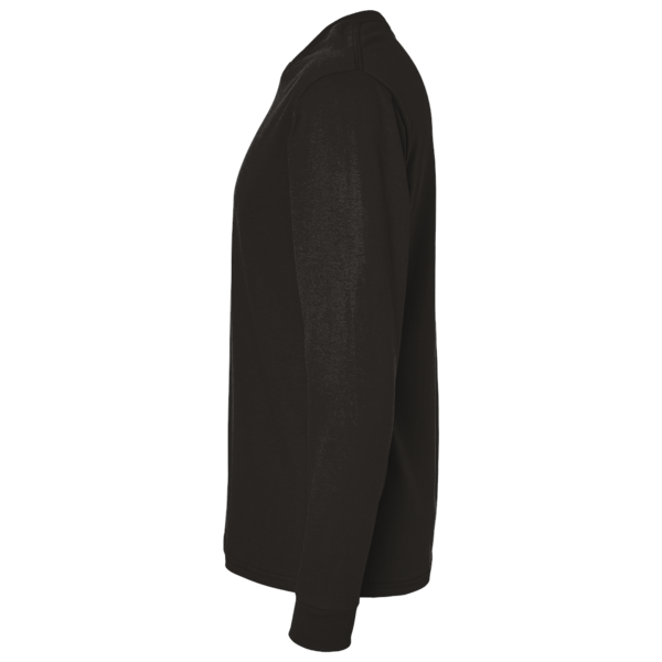 Jerzees Unisex Dri-Power® Long Sleeve 50/50 T-Shirt, Black, Left Sleeve view