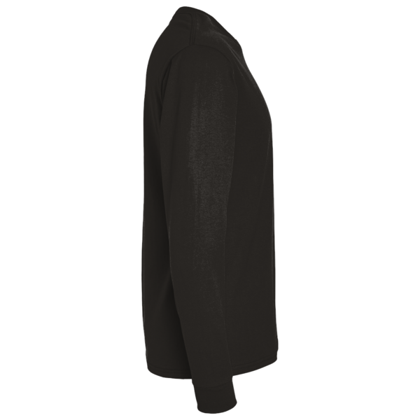 Jerzees Unisex Dri-Power® Long Sleeve 50/50 T-Shirt, Black, Right Sleeve view