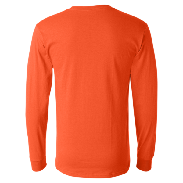 Jerzees Unisex Dri-Power® Long Sleeve 50/50 T-Shirt, Burnt Orange, Back view