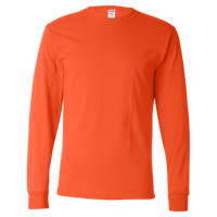 Jerzees Unisex Dri-Power® Long Sleeve 50/50 T-Shirt, Burnt Orange, Front view