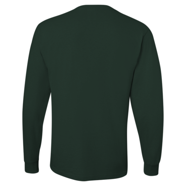 Jerzees Unisex Dri-Power® Long Sleeve 50/50 T-Shirt, Forest Green, Back view