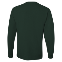 Jerzees Unisex Dri-Power® Long Sleeve 50/50 T-Shirt, Forest Green, Back view