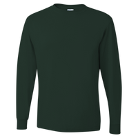 Jerzees Unisex Dri-Power® Long Sleeve 50/50 T-Shirt, Forest Green, Front view