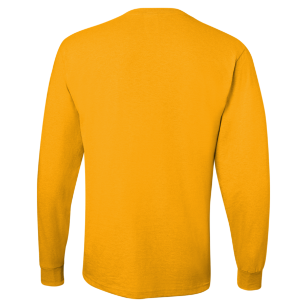 Jerzees Unisex Dri-Power® Long Sleeve 50/50 T-Shirt, Gold, Back view