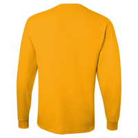 Jerzees Unisex Dri-Power® Long Sleeve 50/50 T-Shirt, Gold, Back view